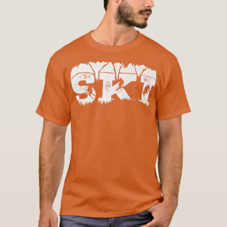 Skier Ski Ice Skiing Winter Sports Downhill Snow L T-Shirt