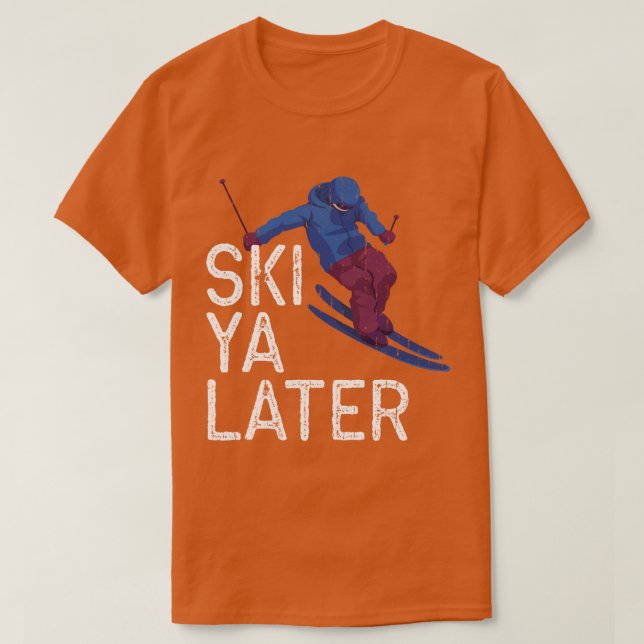 Skier Ski Winter Sports Mountains Alps T-Shirt (Design Front)