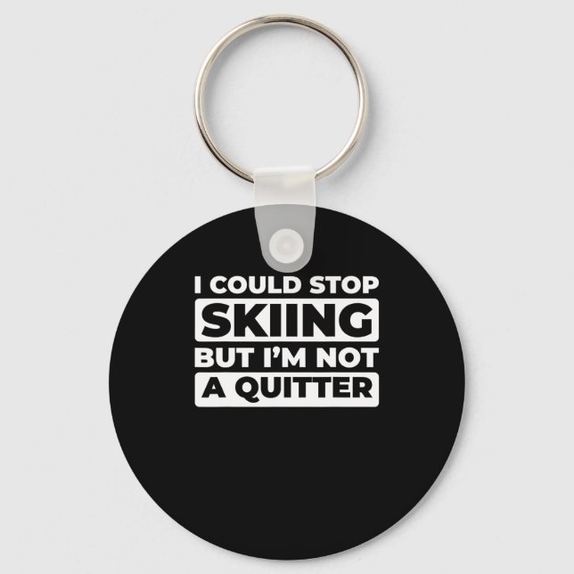 Skier Ski - Winter Sports Skiing  Keychain (Front)