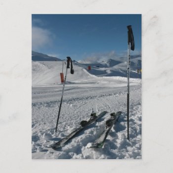 Skier Skipiste Postcard by JiSign at Zazzle
