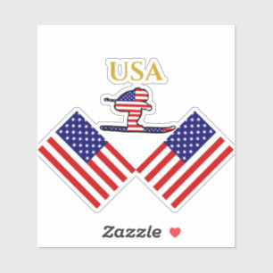 SKIER STICKER
