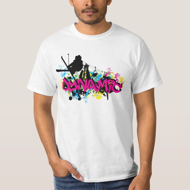 Skier Swirls T-Shirt (Front)