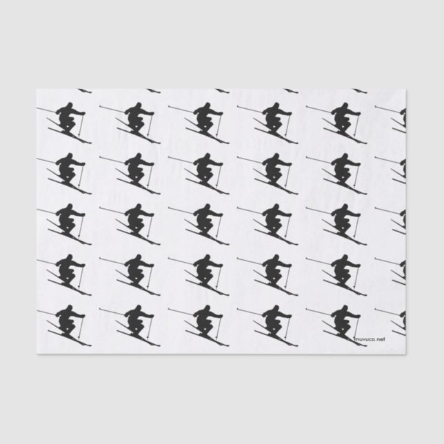 Skier Tissue Paper (Front)