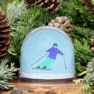 Skier Winter Skiing  Snow Globe
