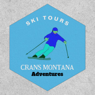 Skier Winter Sport Ski Adventures Personalized Patch