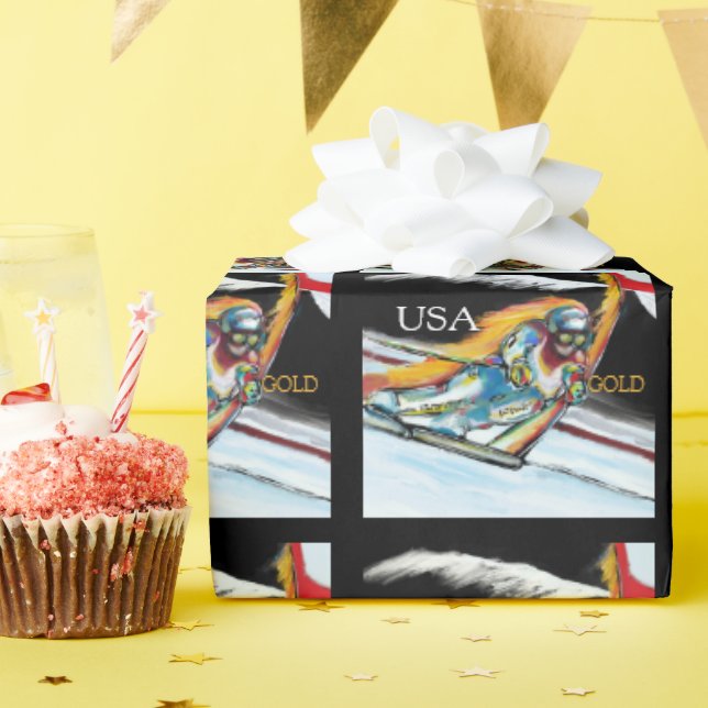 SKIER WRAPPING PAPER (Birthday Party)