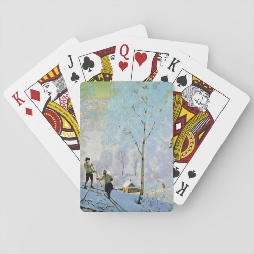 Skiers 1919 poker cards