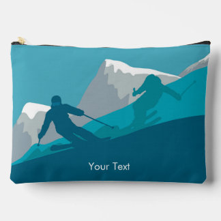 Skiers Alpine Skiing Personalized Accessory Pouch