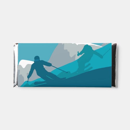 Skiers Alpine Skiing Sport Ski Party  Hershey Bar Favors