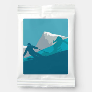Skiers Alpine Skiing Sport Ski Party Margarita Drink Mix