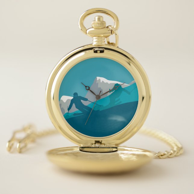 Skiers Alpine Skiing Sport Ski Party Watch (Inside)