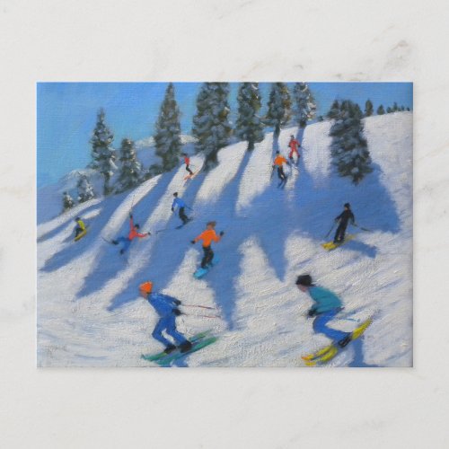Skiers Lofer 2010 Postcard