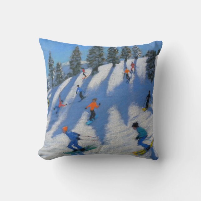Skiers Lofer 2010 Throw Pillow (Front)
