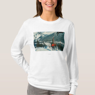 Skiers on the ChairliftSnoqualmie Pass, WA T-Shirt