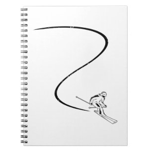 Skiers Ski Skis Skiing Winter Gifts Notebook