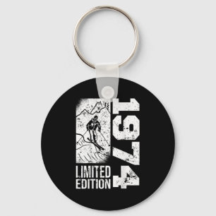 Skiers Skier Vintage Born 1974 Birthday Skiing Ski Keychain