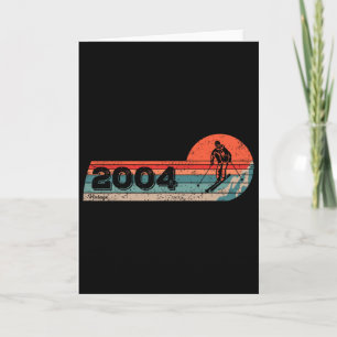 Skiers Skier Vintage Born 2004 Birthday Skiing Ski Card