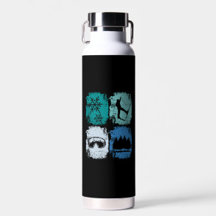 Skiers Skiing Winter Sports Water Bottle