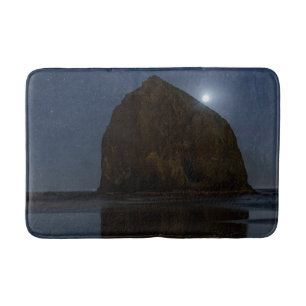 Skies Above Haystack Rock Cannon Beach, Oregon Bath Mat