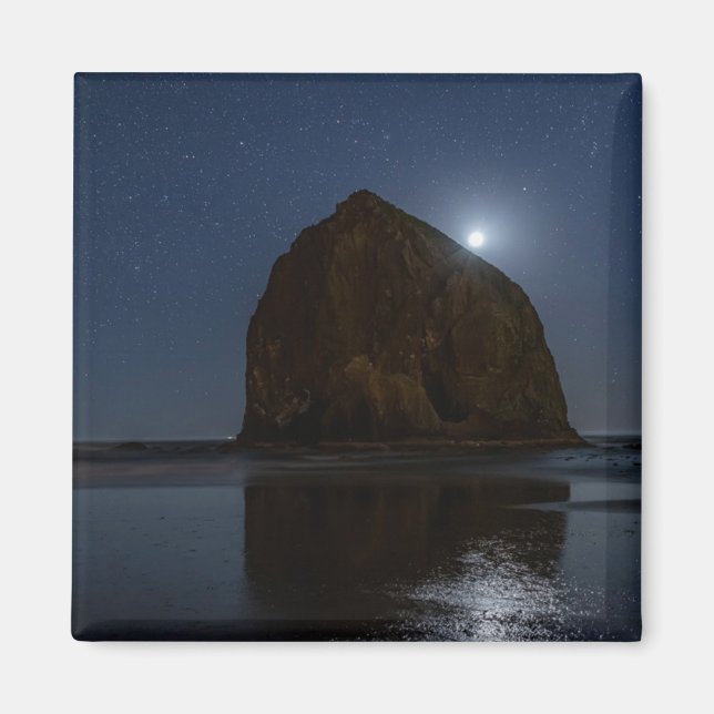 Skies Above Haystack Rock | Cannon Beach, Oregon Magnet (Front)