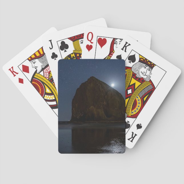 Skies Above Haystack Rock | Cannon Beach, Oregon Poker Cards (Back)