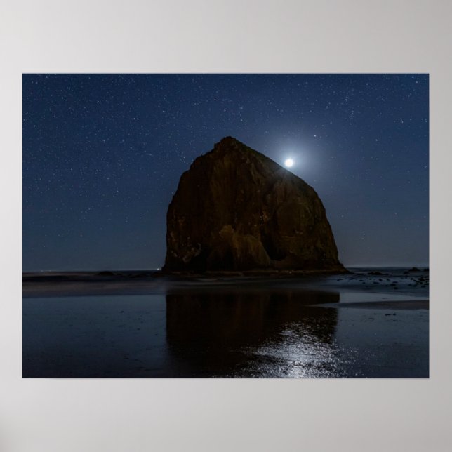 Skies Above Haystack Rock | Cannon Beach, Oregon Poster (Front)