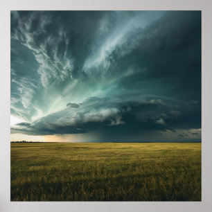 Skies of Fury: Nature’s Wrath Over the Plains Poster