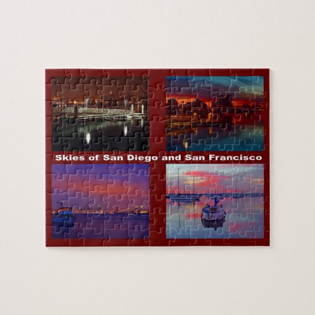 Skies of San Diego and San Francisco Puzzle (Horizontal)