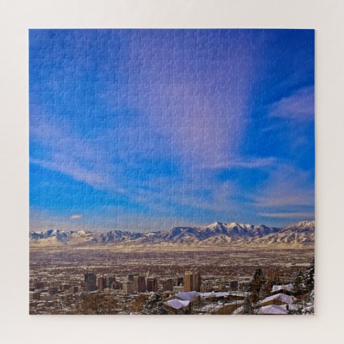 Skies Over Salt Lake City Utah _ 20x20 _ 676 pc Jigsaw Puzzle