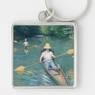Skiffs by Gustave Caillebotte Keychain