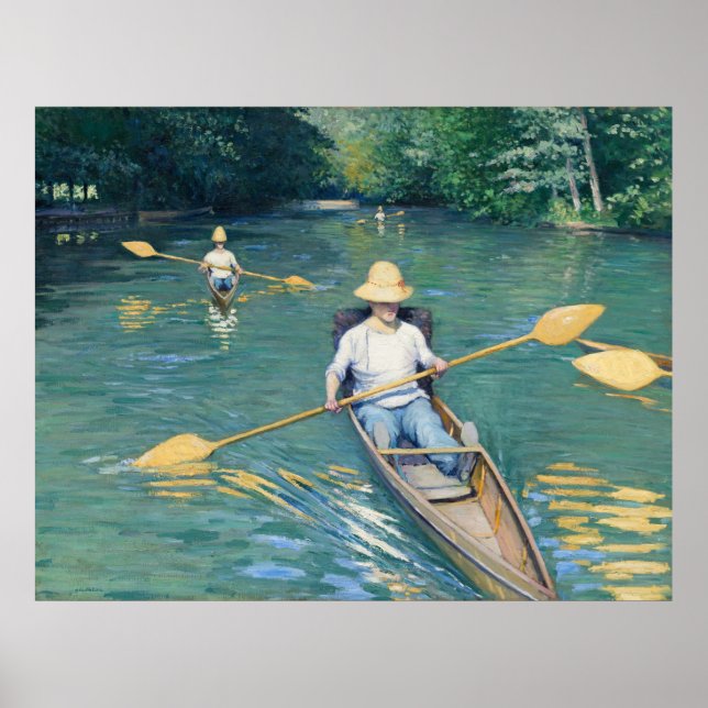 Skiffs - Gustave Caillebotte Fine Art Poster (Front)