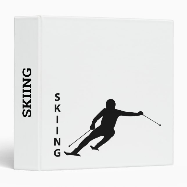 Skiing 3 Ring Binder (Front/Spine)