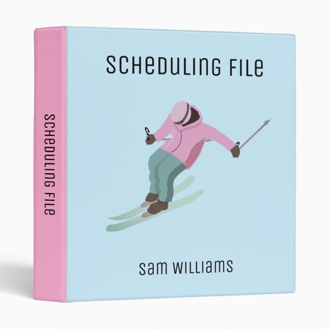 Skiing 3 Ring Binder (Front/Spine)