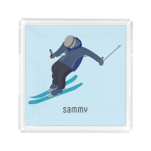 Skiing Acrylic Tray