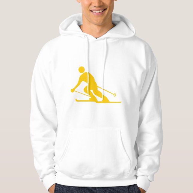 Skiing - Amber Hoodie (Front)