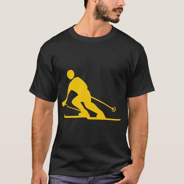 Skiing - Amber T-Shirt (Front)