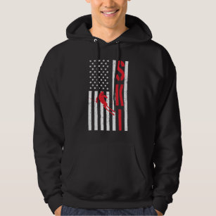 BB&YYY Mechanic American USA Flag Womens Pullover Hoodie Sweatshirt Back Print Hoodies 