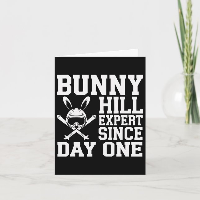 Skiing And Snowboarding Beginner Winter Sports Ent Card (Front)