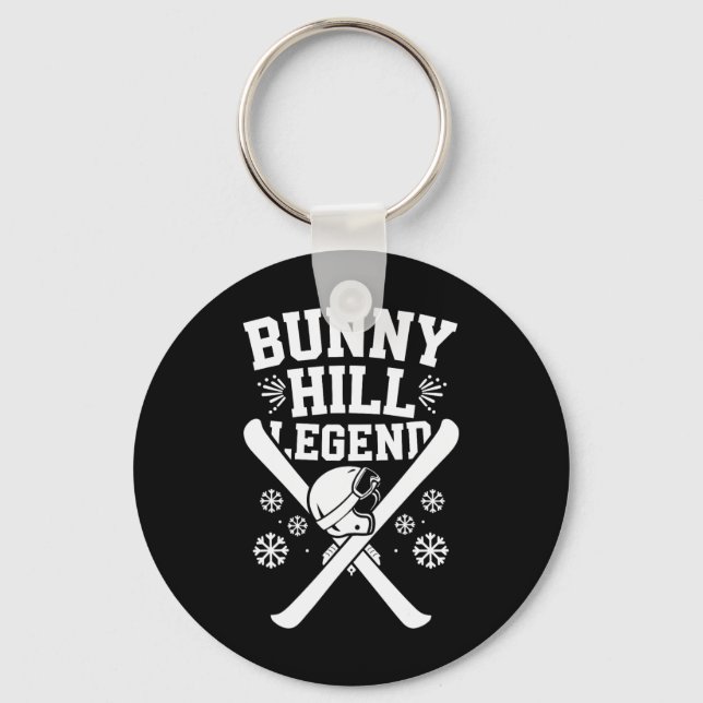 Skiing And Snowboarding Beginner Winter Sports Ent Keychain (Front)