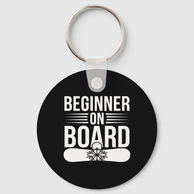 Skiing And Snowboarding Beginner Winter Sports Ent Keychain (Front)
