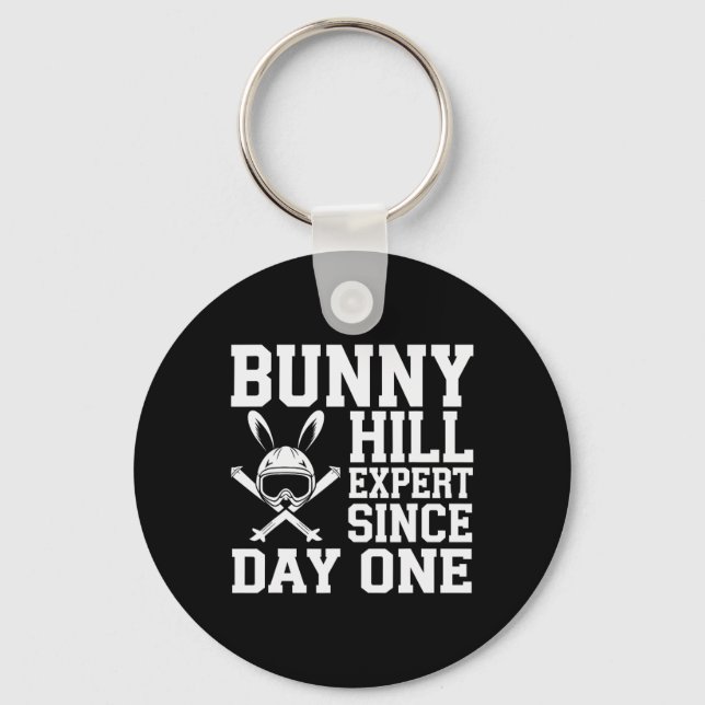 Skiing And Snowboarding Beginner Winter Sports Ent Keychain (Front)