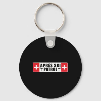 Skiing Apres Ski Patrol Skier Winter Sports Keychain