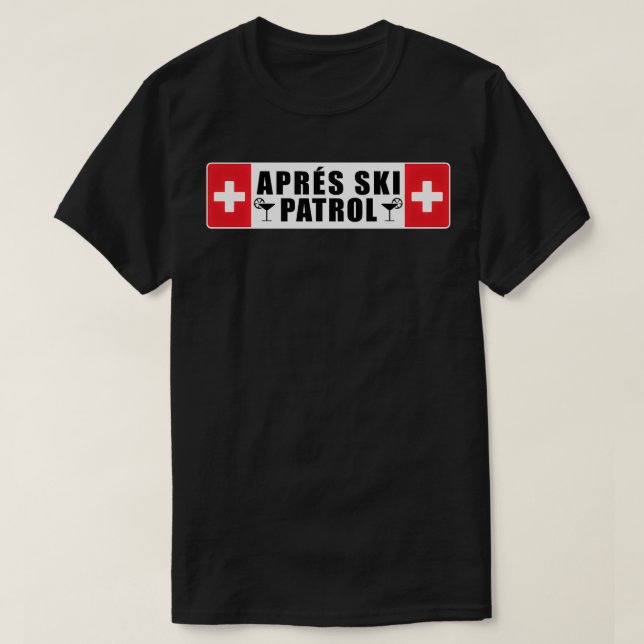 Skiing Apres Ski Patrol Skier Winter Sports  T-Shirt (Design Front)