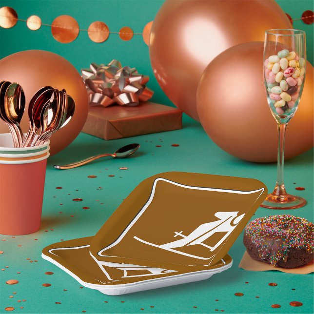 Skiing Area Recreational Sign Paper Plates (Creator Uploaded)