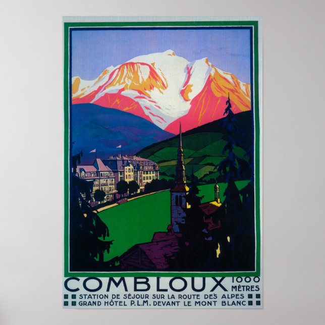 Skiing at Combloux Promotional Poster (Front)