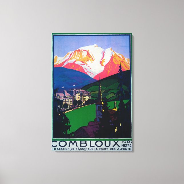 Skiing at Combloux Promotional Poster Canvas Print (Front)