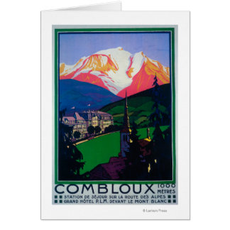 Skiing at Combloux Promotional Poster Cards