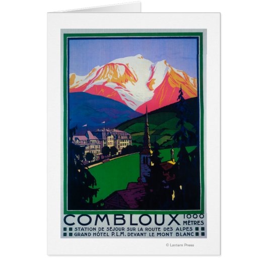 Skiing at Combloux Promotional Poster Cards (Front)