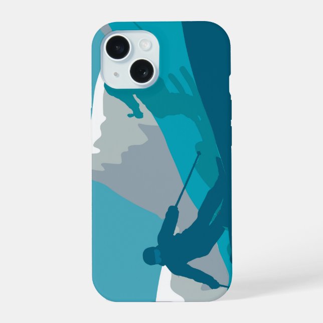 Skiing At Mountains - Skiers  Iphone Case (Back)