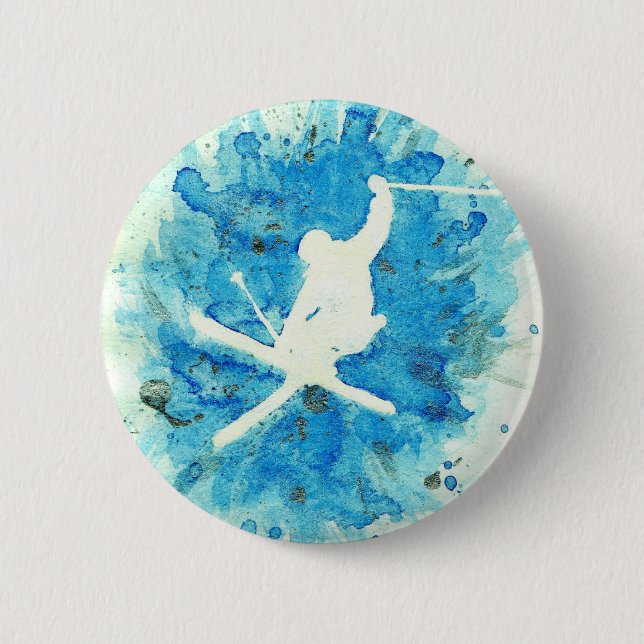 Skiing badge button (Front)